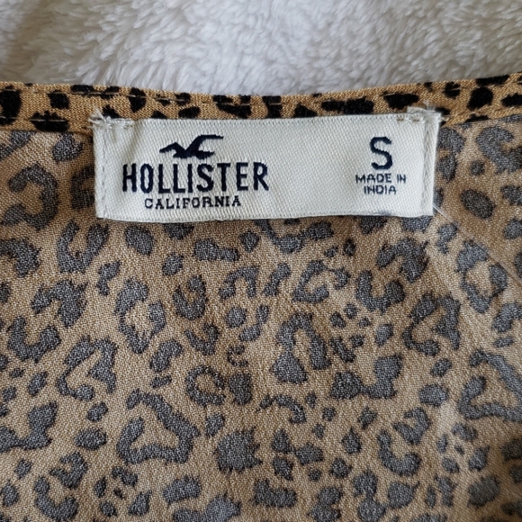 NWT Hollister Leopard Print Peplum Blouse - Picture 7 of 11